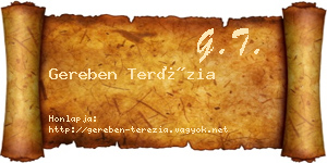 Gereben Terézia névjegykártya